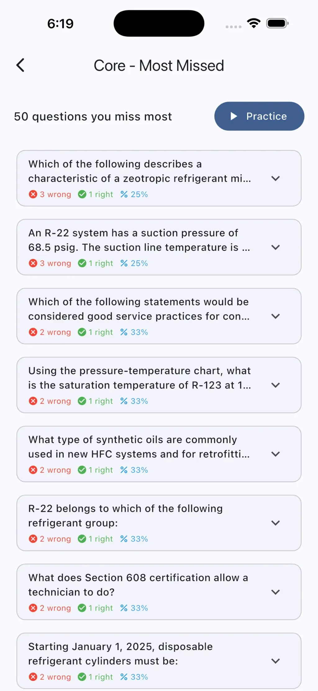 608 Practice screenshot 2