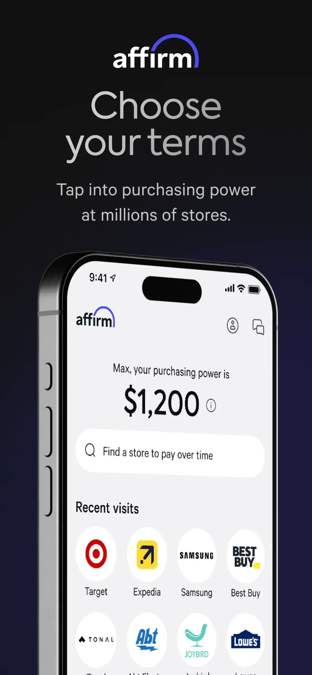 Affirm: Buy now, pay over time screenshot 1