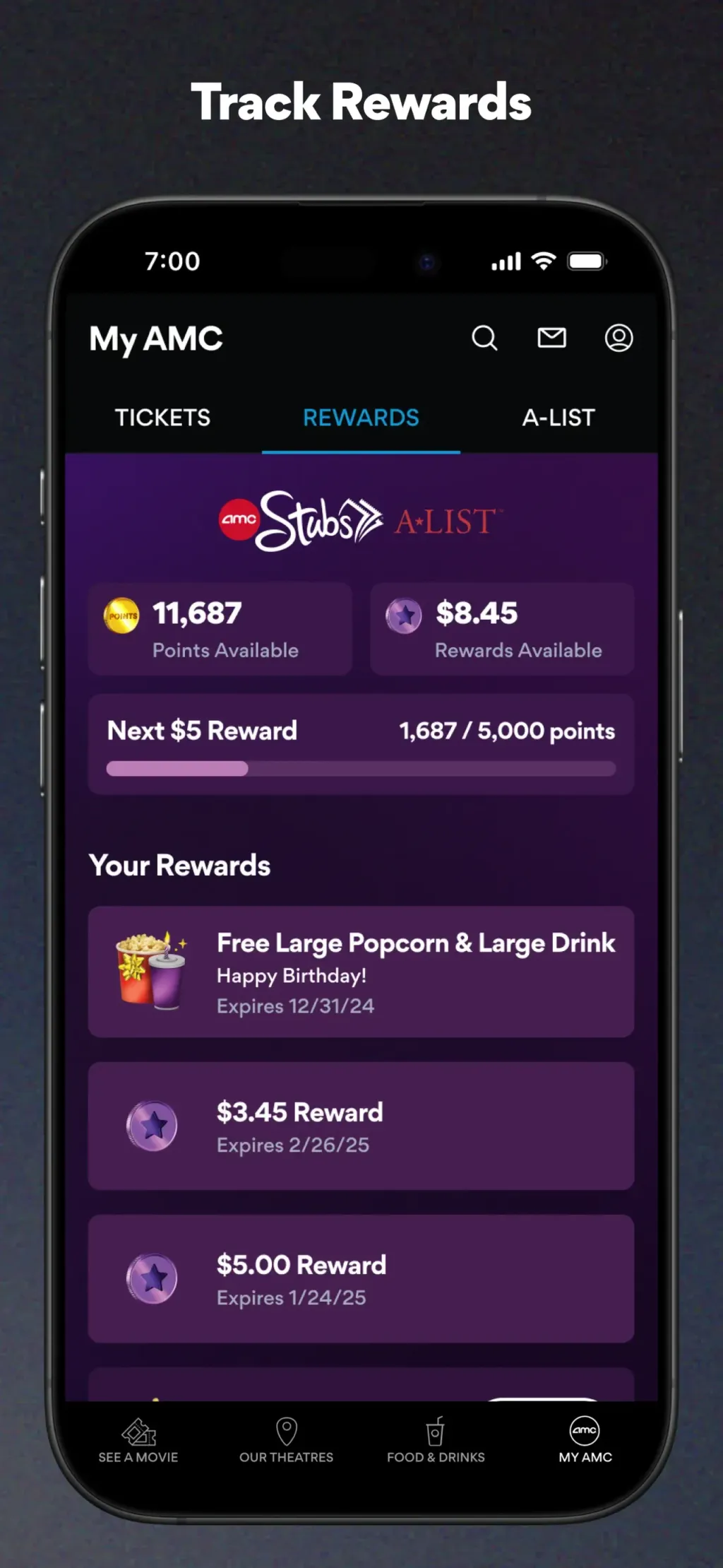 AMC Theatres: Movies & More App Store screenshot 5