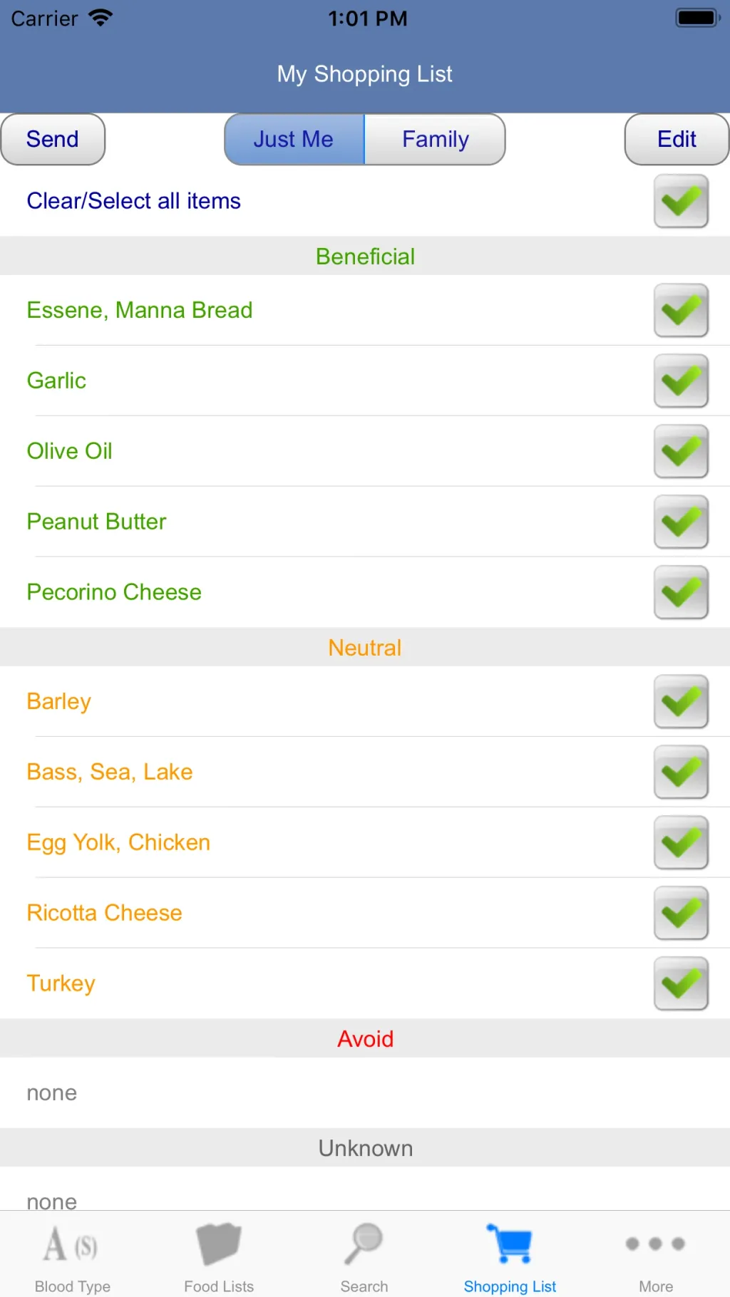 Blood Type Diet® App Store screenshot 6