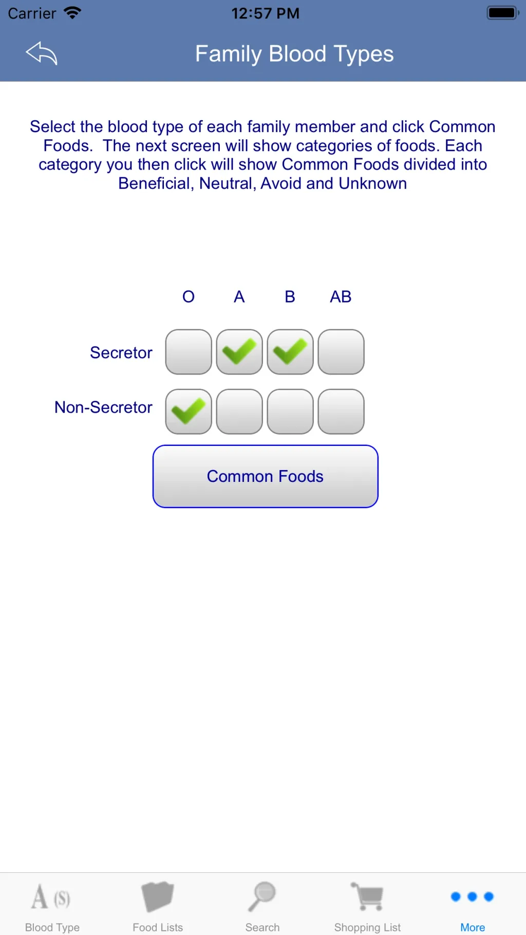 Blood Type Diet® App Store screenshot 7