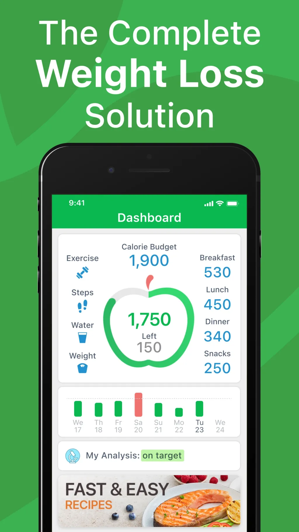 Calorie Counter PRO MyNetDiary App Store screenshot 1