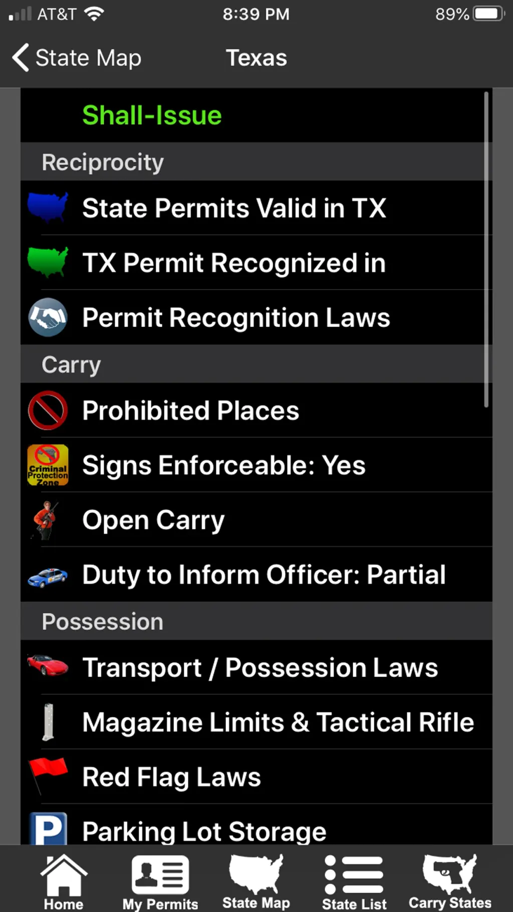 CCW – Concealed Carry 50 State App Store screenshot 2