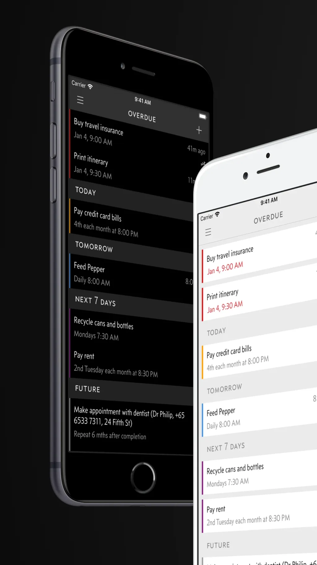 Due - Reminders & Timers App Store screenshot 1