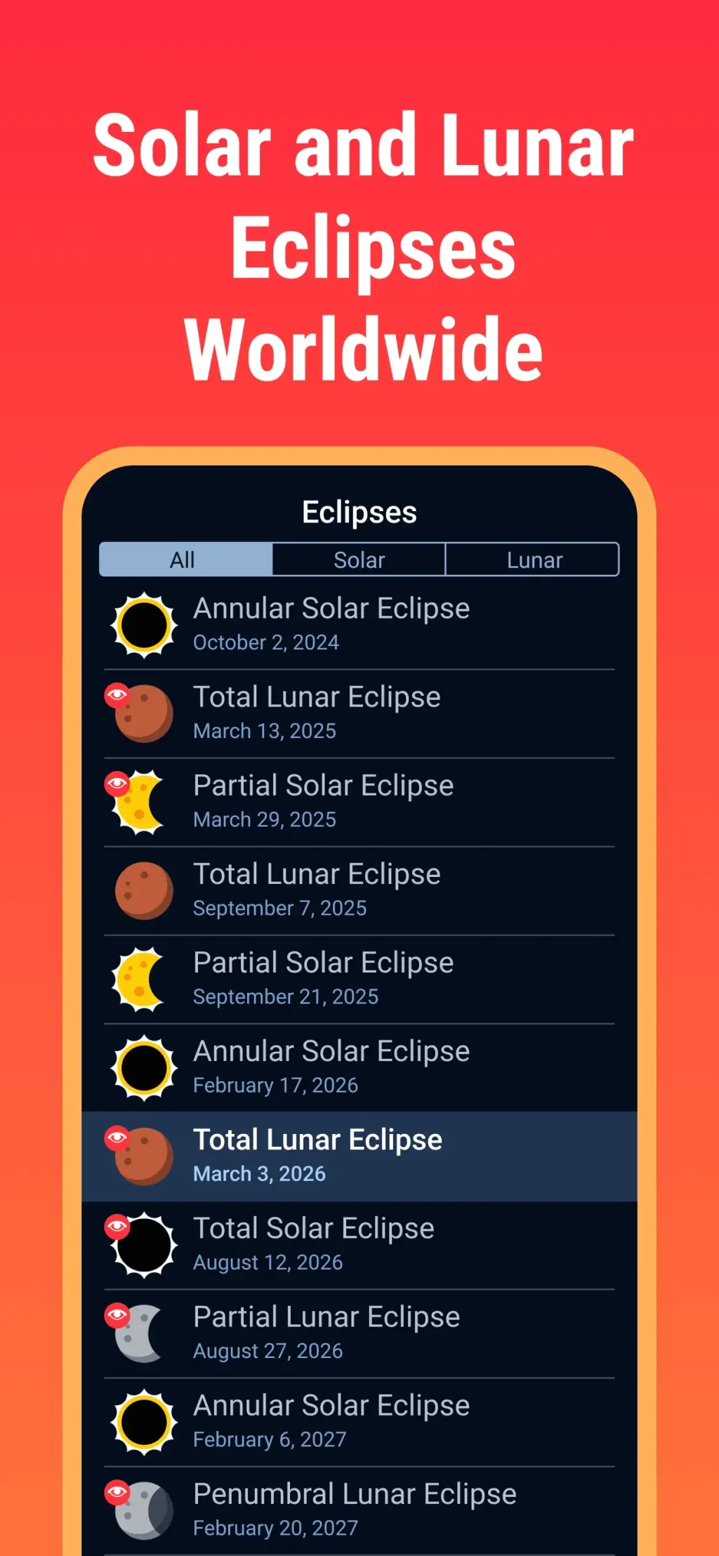 Eclipse Guide:March 2026 App Store screenshot 1