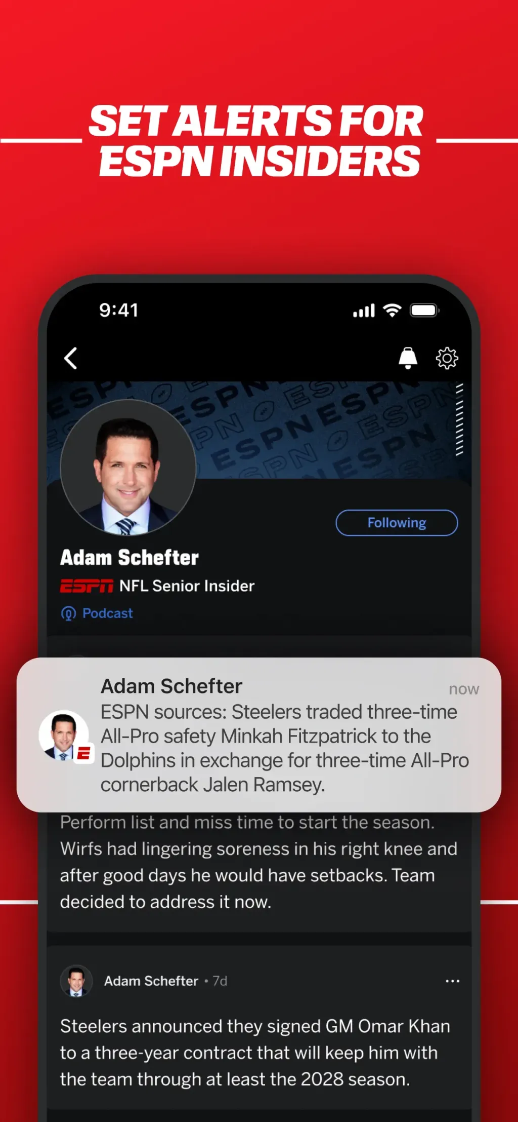 ESPN: Live Sports & Scores App Store screenshot 9