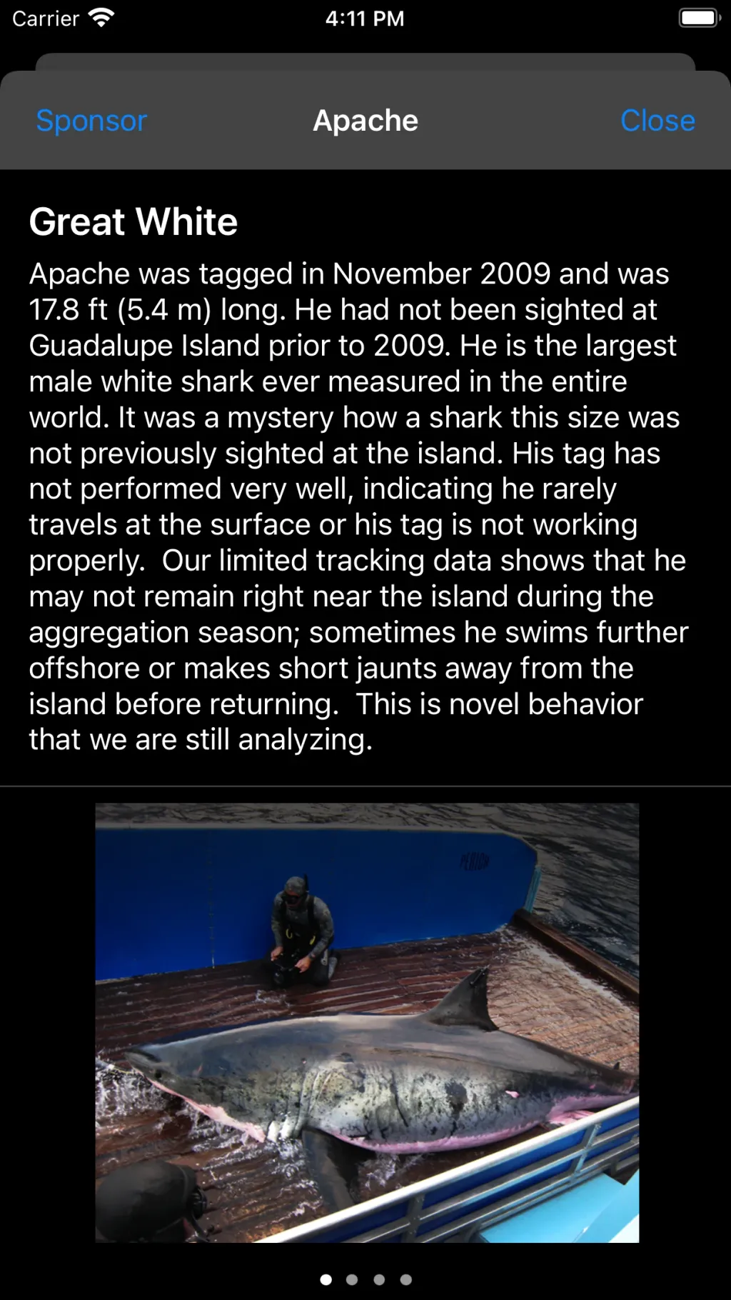 Expedition White Shark App Store screenshot 2