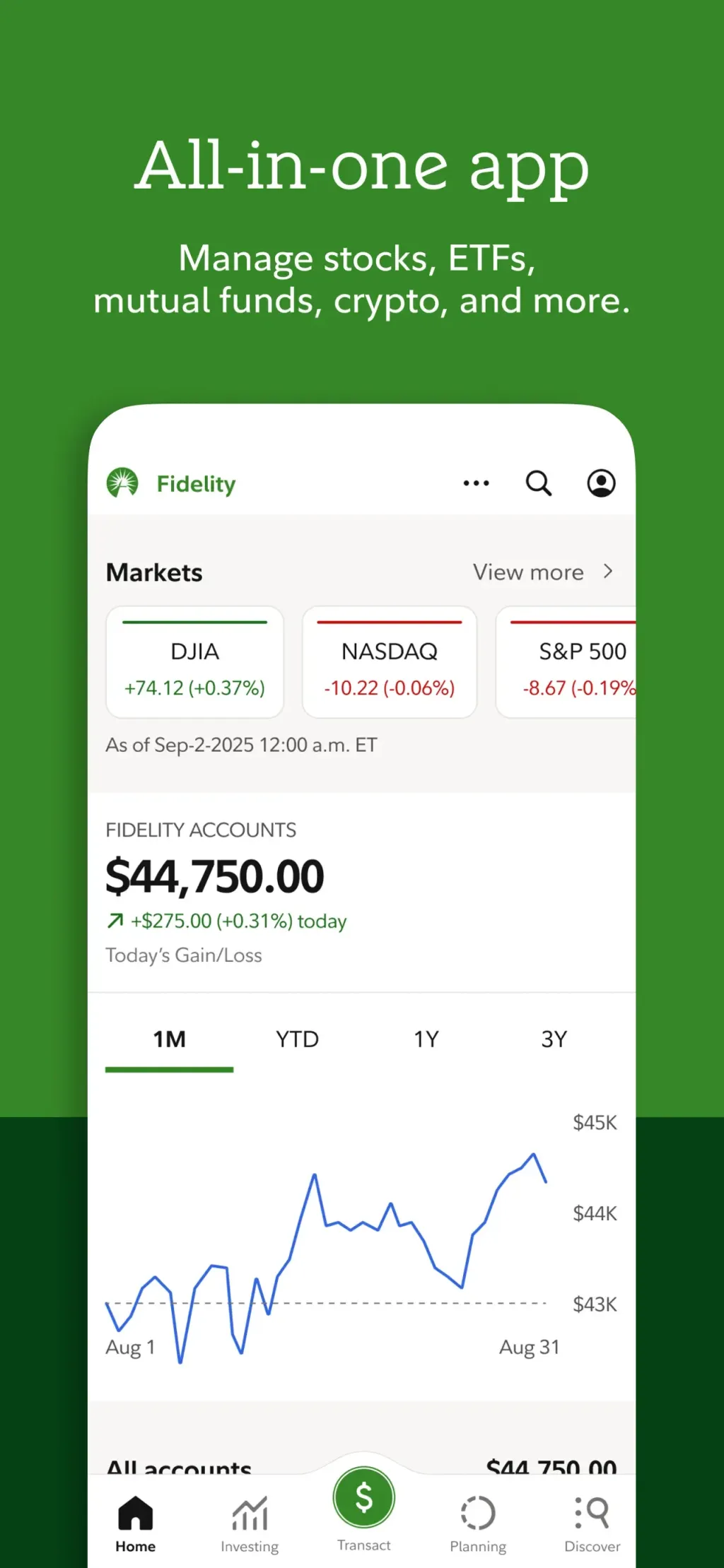 Fidelity Investments App Store screenshot 1