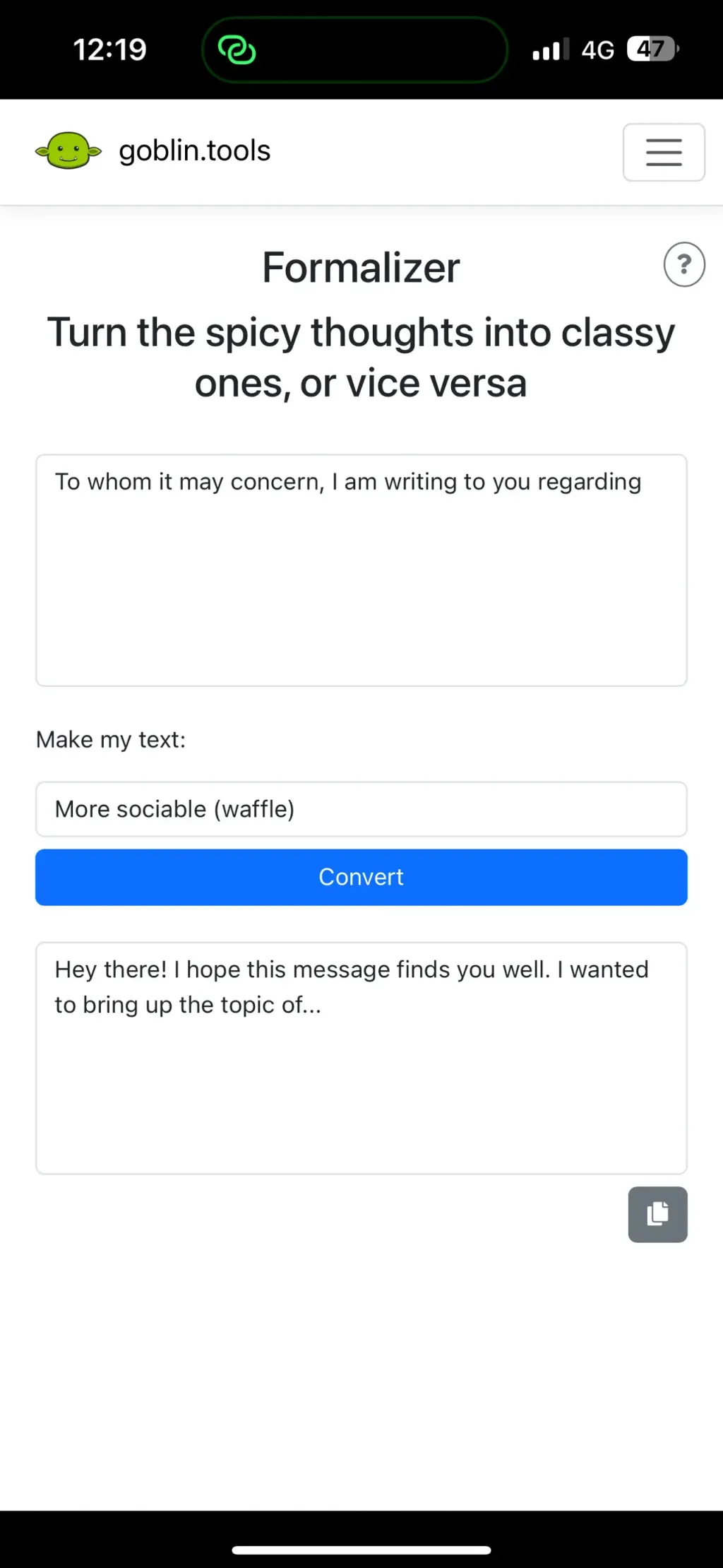 Goblin Tools App Store screenshot 6