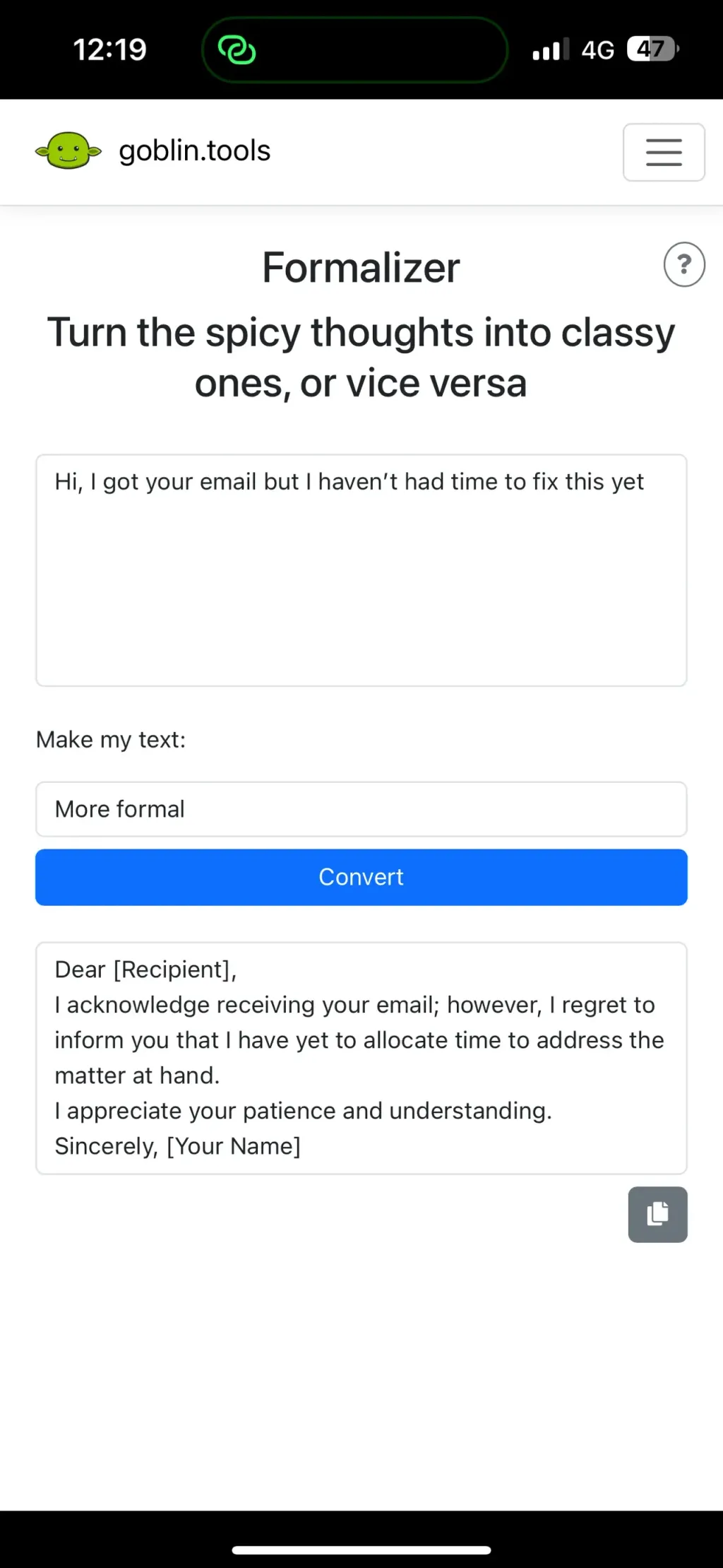 Goblin Tools App Store screenshot 7