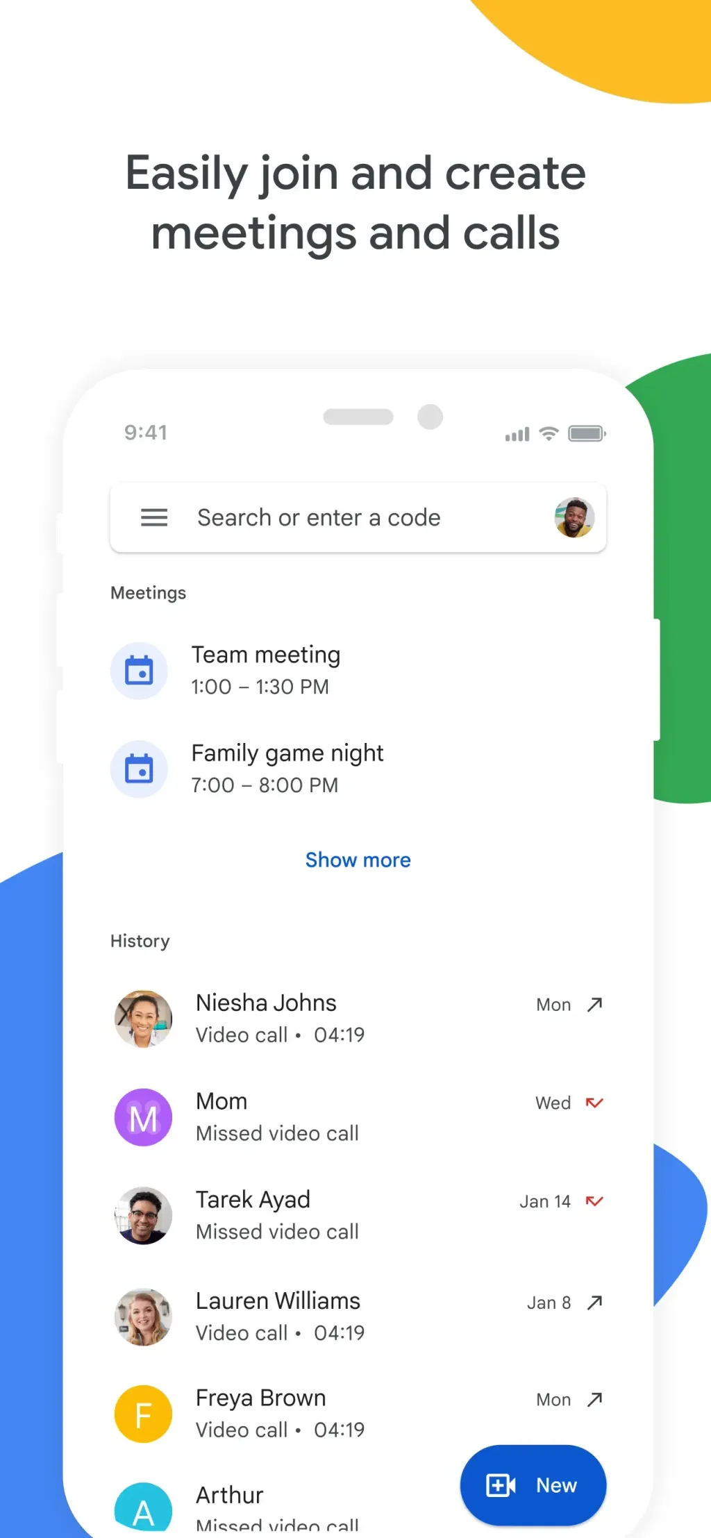 Google Meet App Store screenshot 1