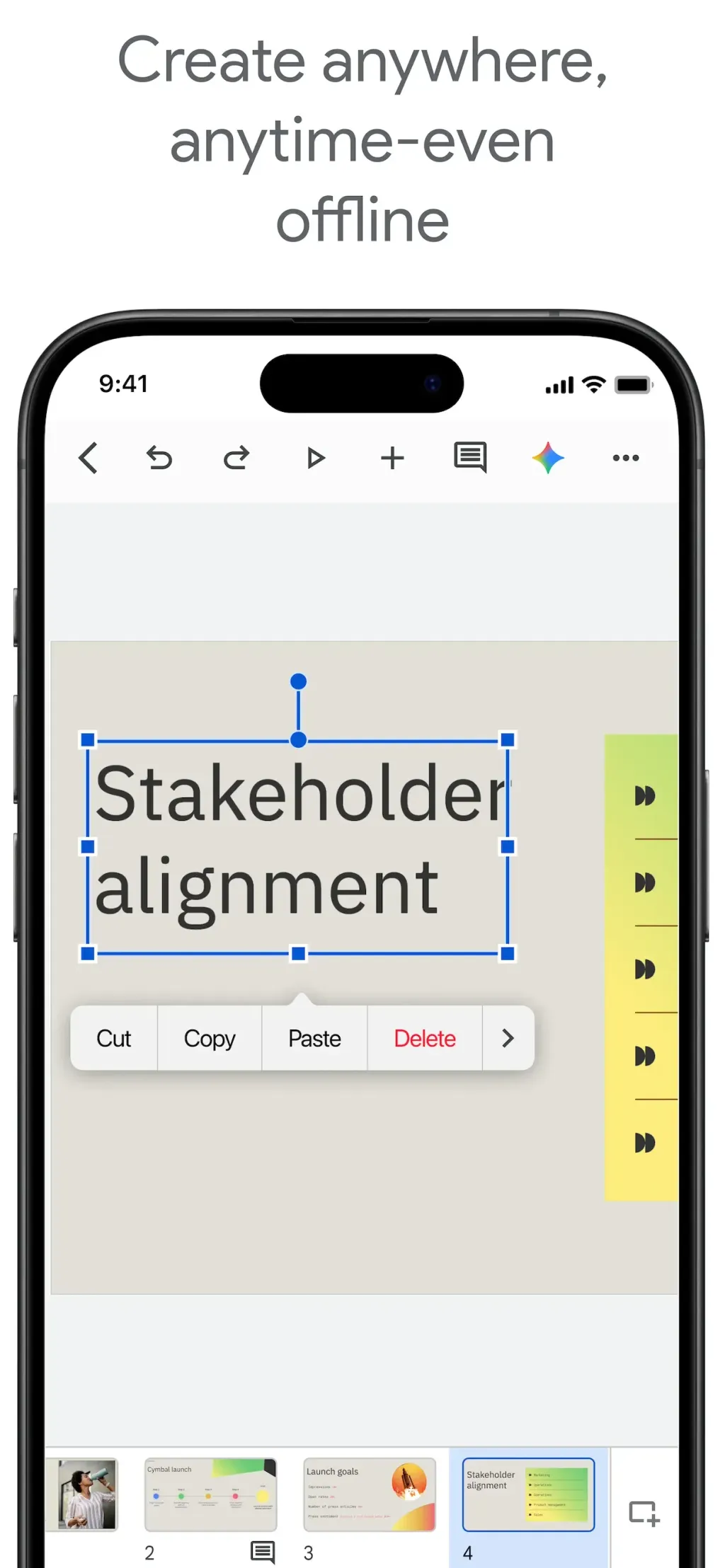 Google Slides App Store screenshot 3