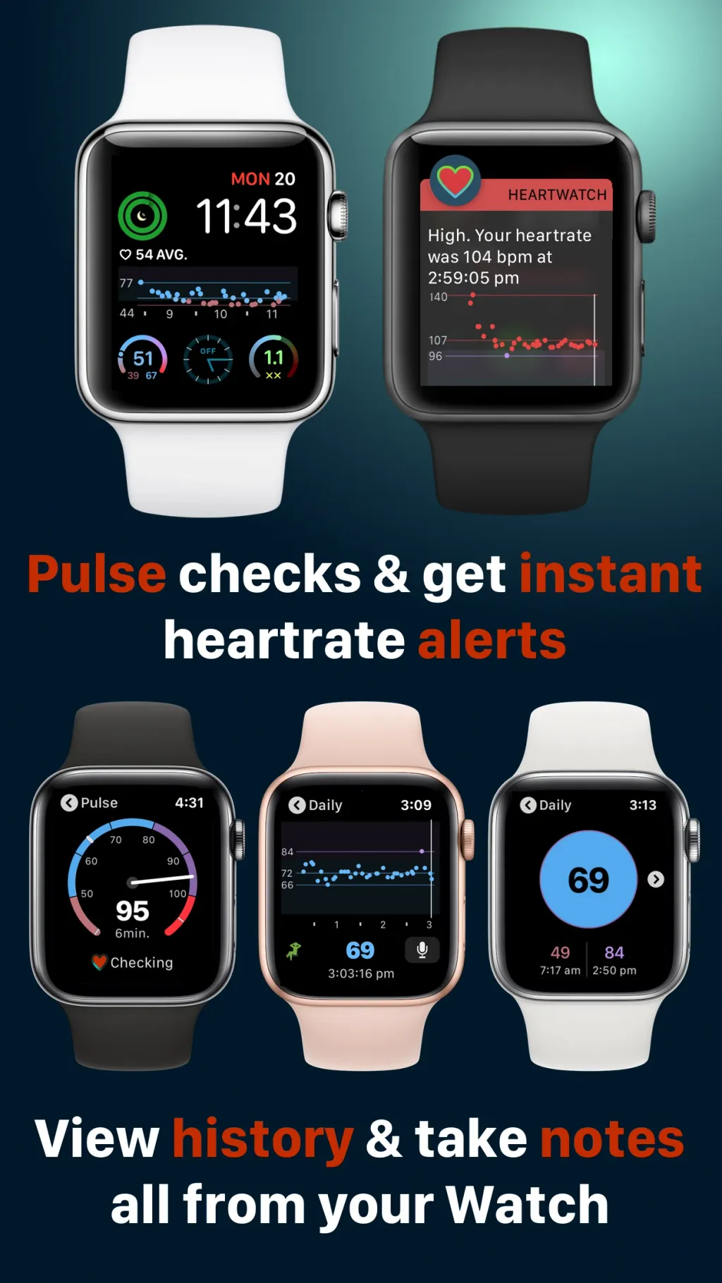 HeartWatch: Heart Rate Monitor App Store screenshot 5