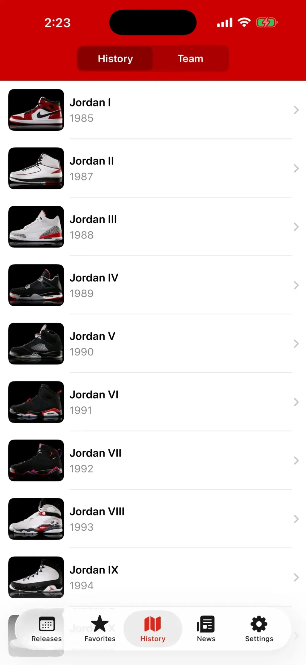 J23 - Release Dates & Restocks App Store screenshot 5