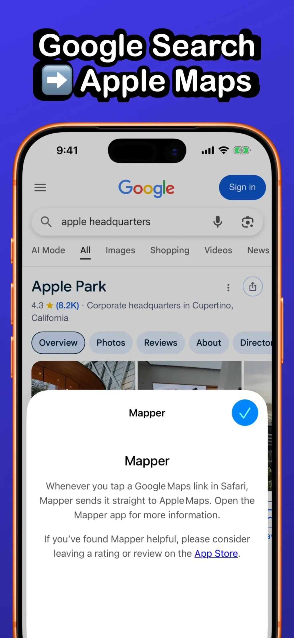 Mapper for Safari App Store screenshot 1