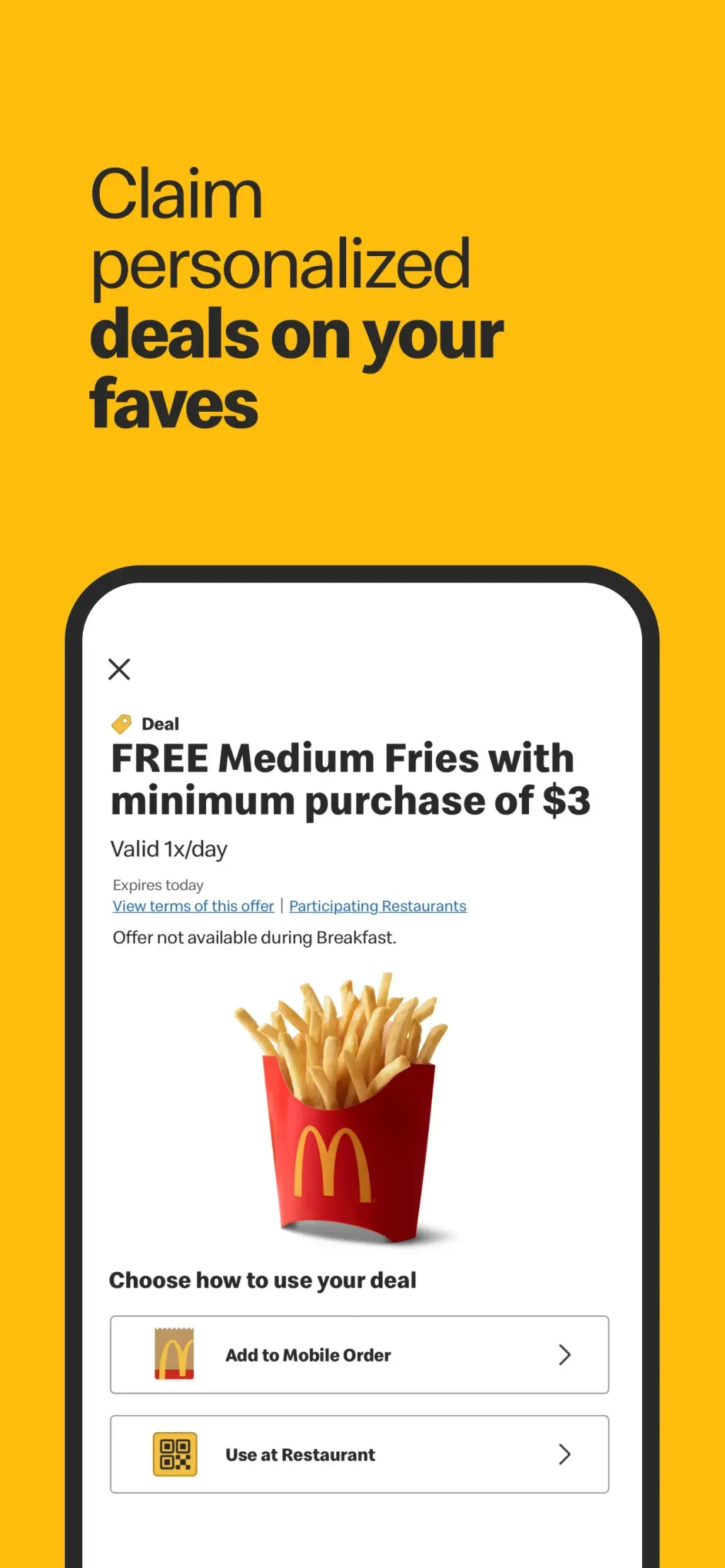 McDonald's App Store screenshot 5