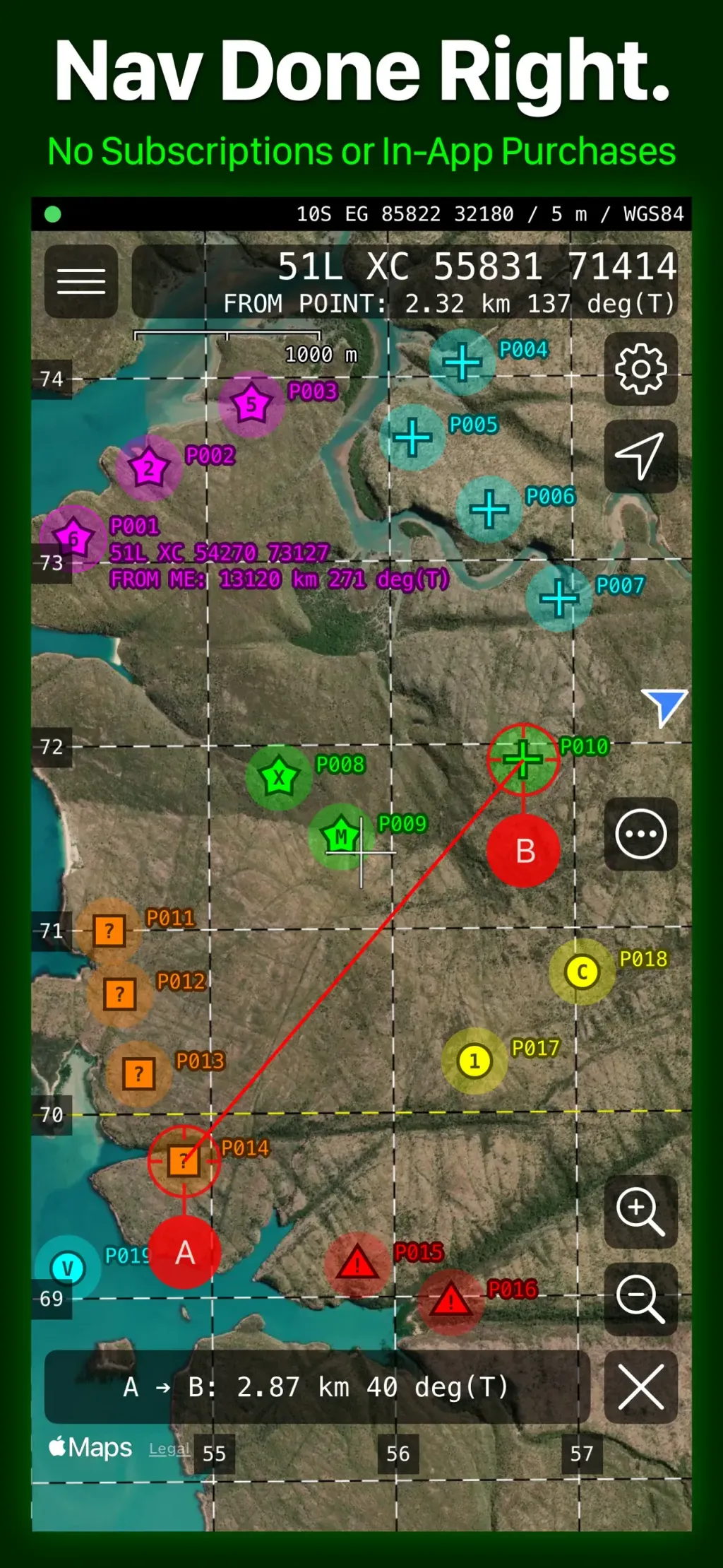 MilGPS App Store screenshot 1