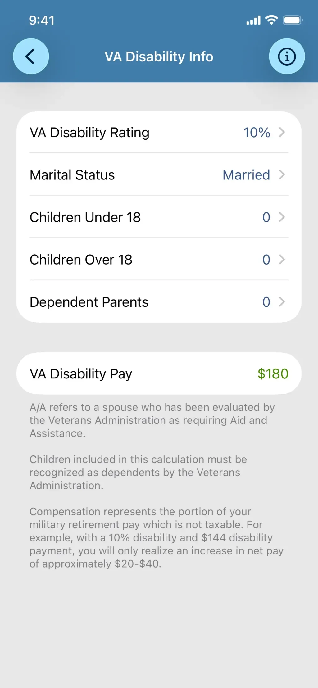 Military Retirement App Store screenshot 2