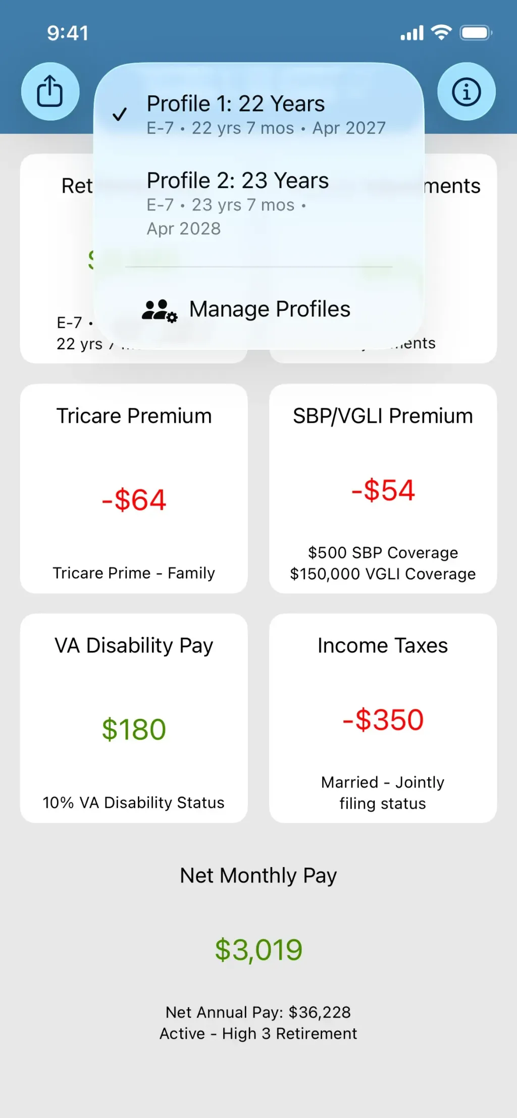 Military Retirement App Store screenshot 3