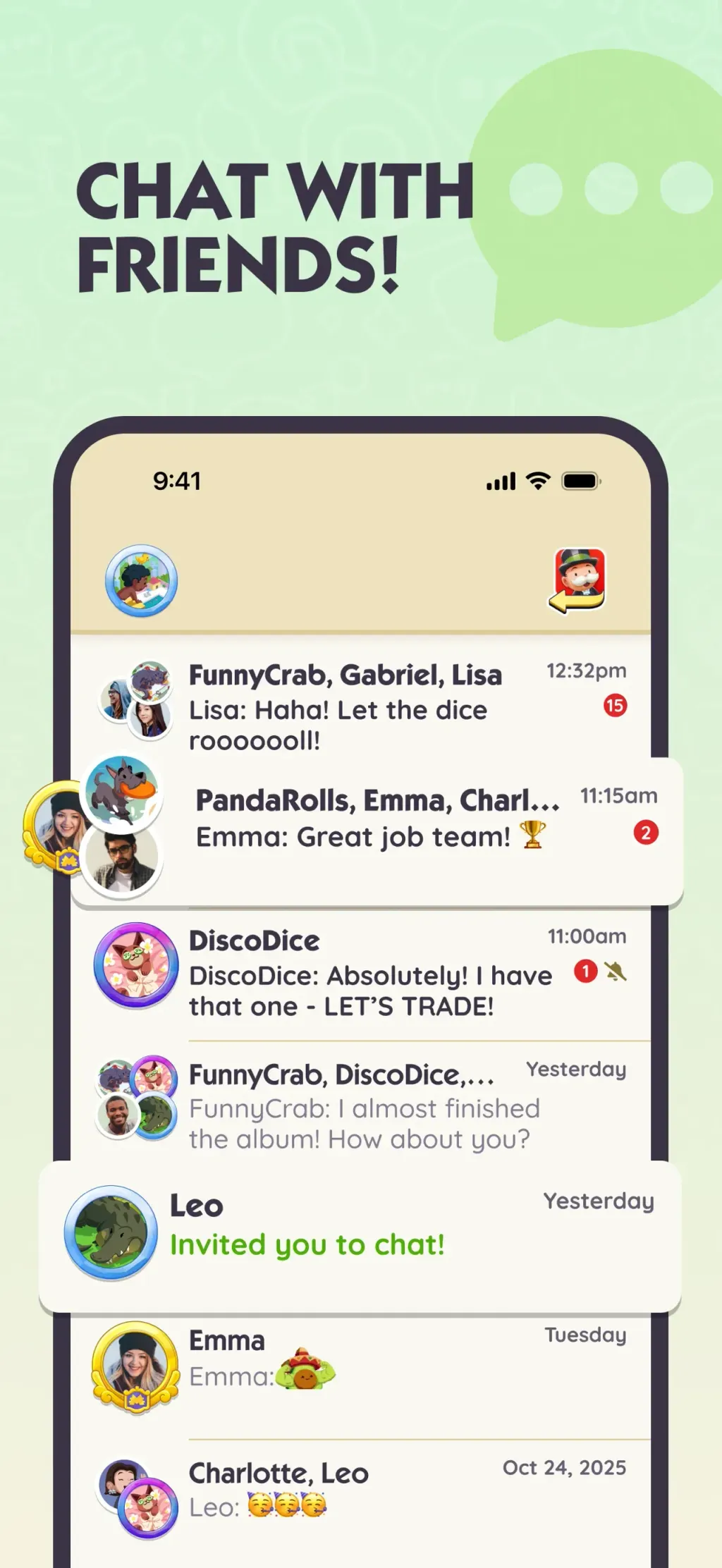 MONOPOLY GO!Chat App Store screenshot 2