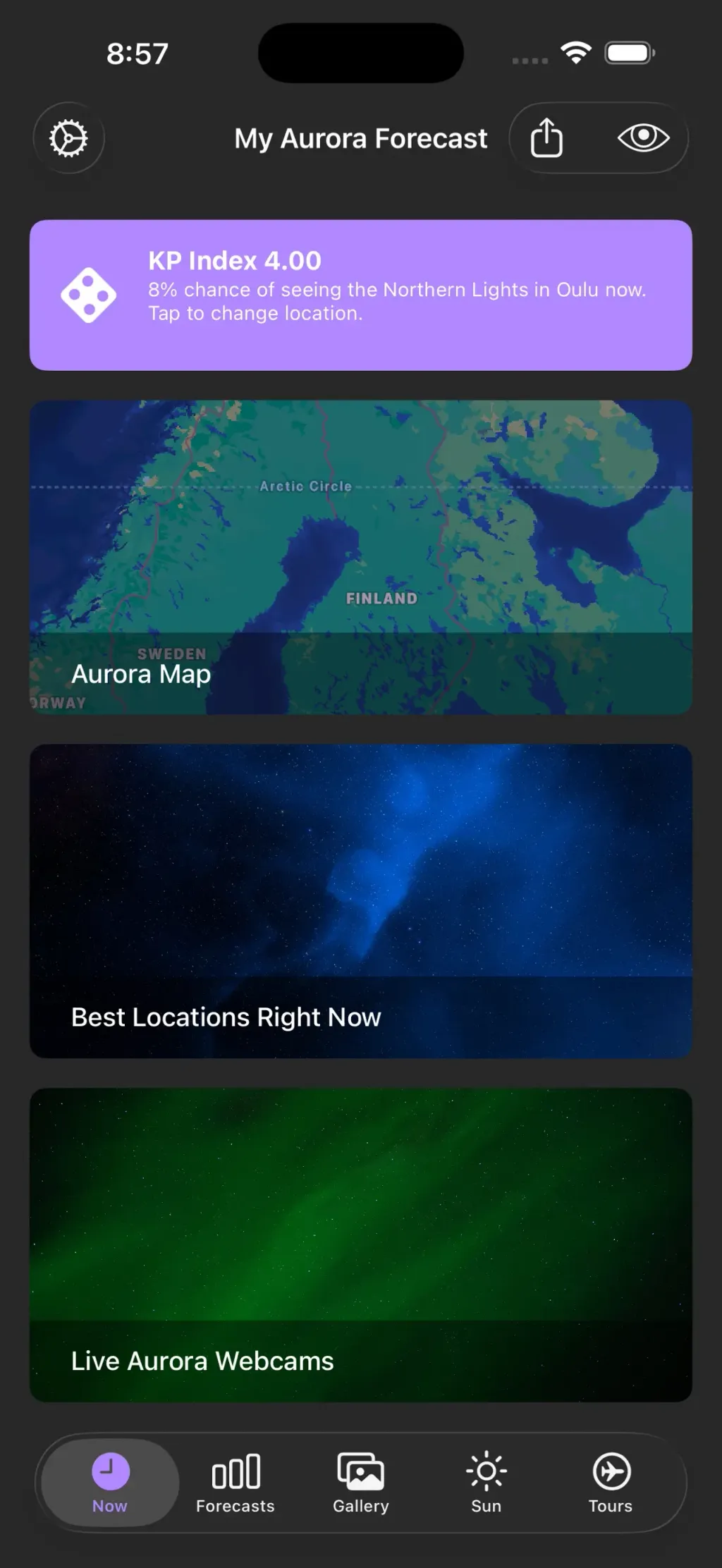 My Aurora Forecast Pro App Store screenshot 1