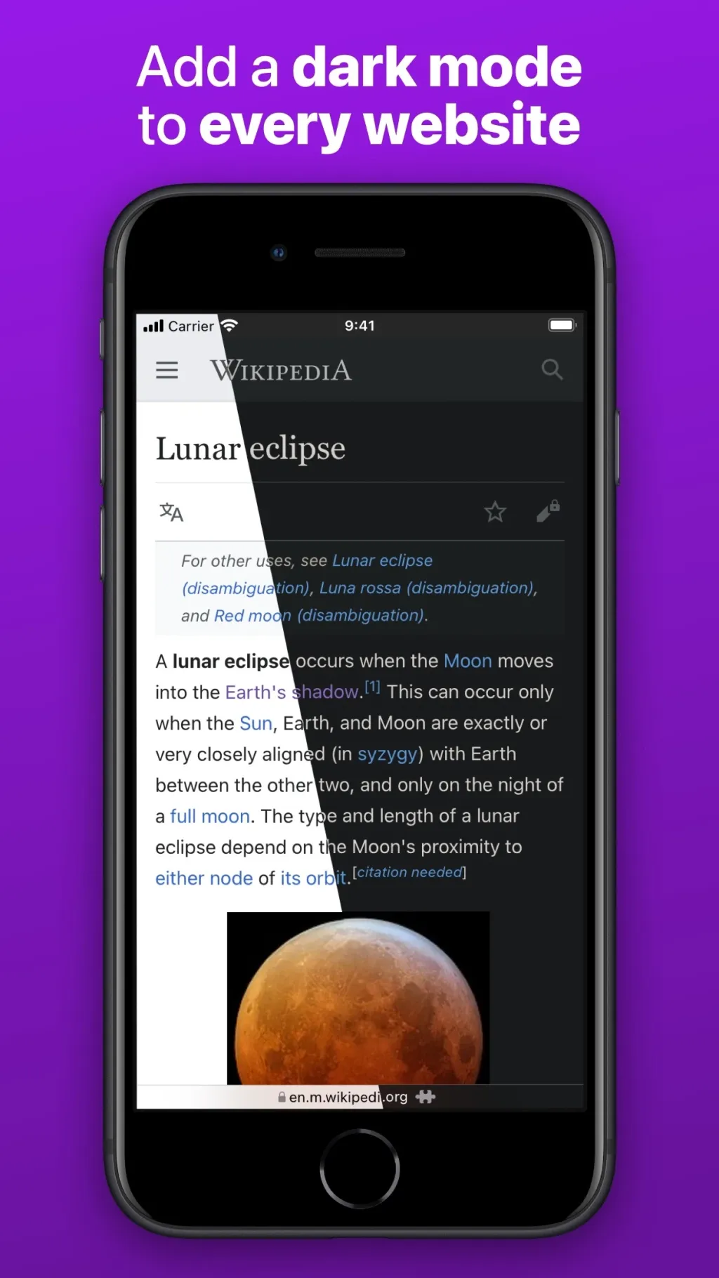 Noir - Dark Mode for Safari App Store screenshot 1