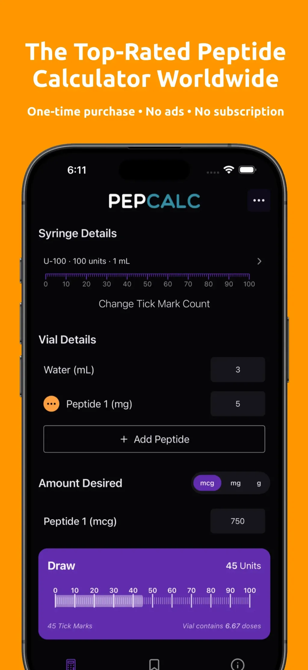PepCalc: Peptide Calculator screenshot 2