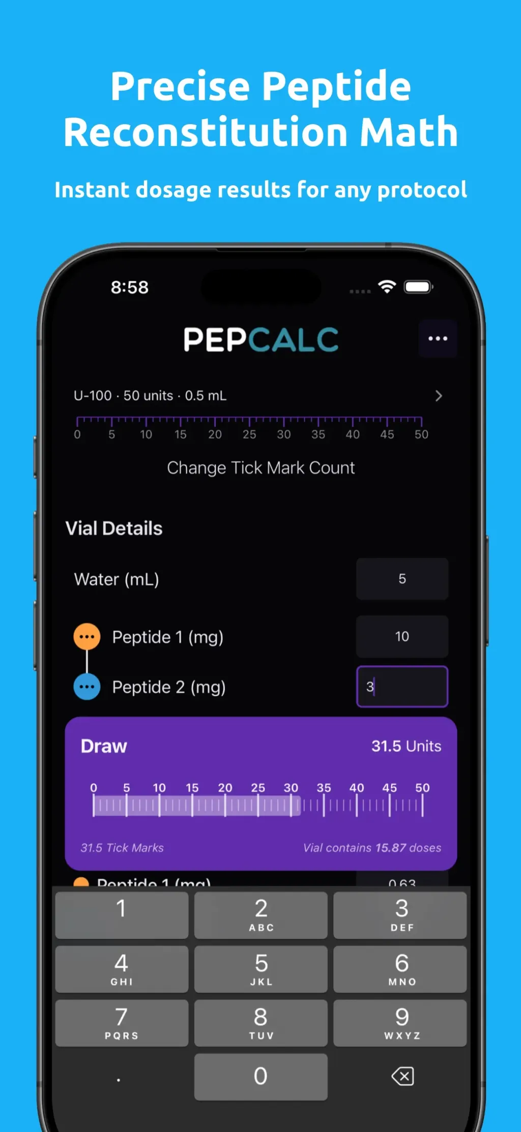 PepCalc: Peptide Calculator screenshot 1