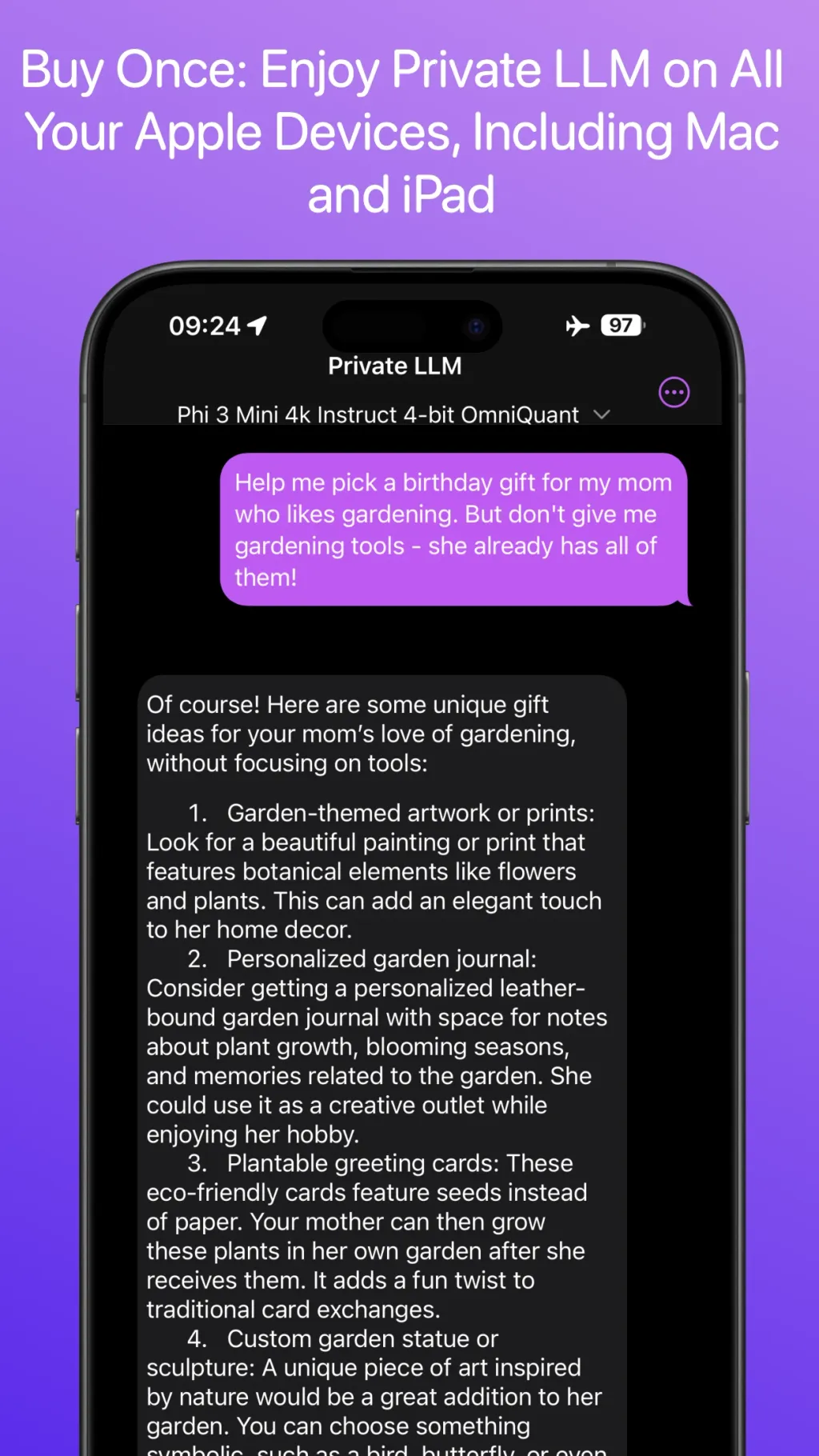 Private LLM - Local AI Chat App Store screenshot 4