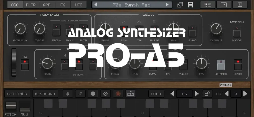 Pro-A5 Synth + AUv3 App Store screenshot 1