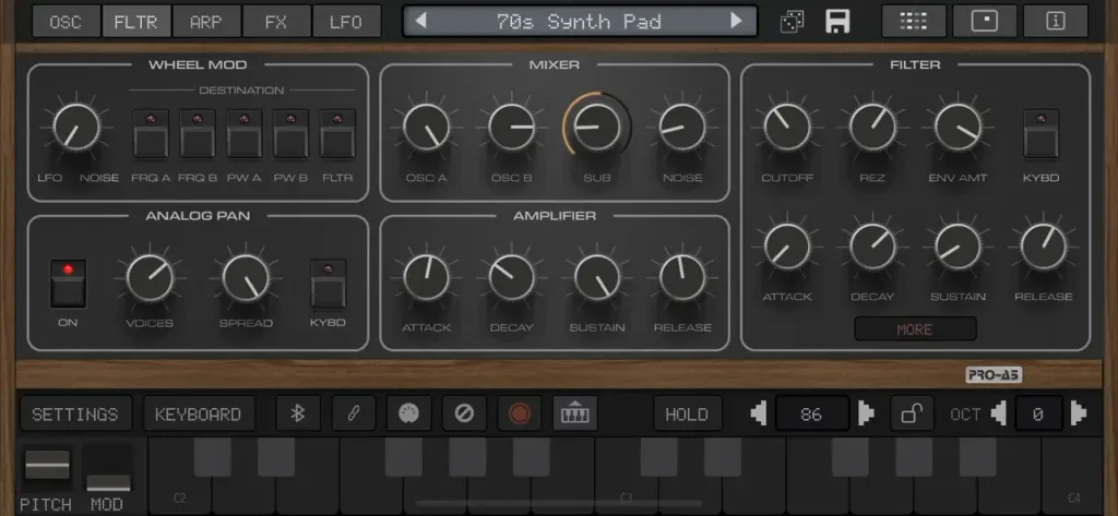 Pro-A5 Synth + AUv3 App Store screenshot 2