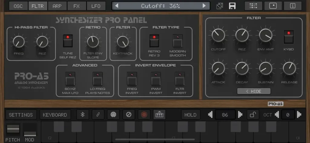 Pro-A5 Synth + AUv3 App Store screenshot 4