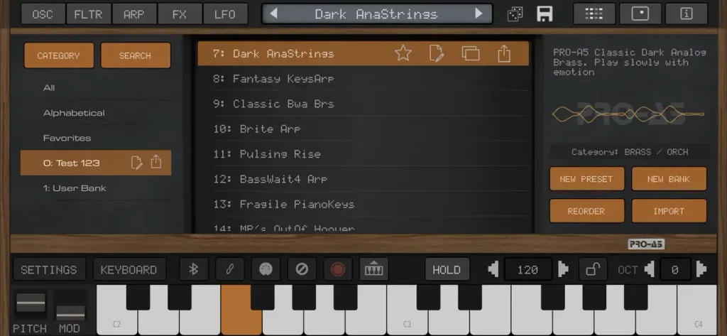 Pro-A5 Synth + AUv3 screenshot 1