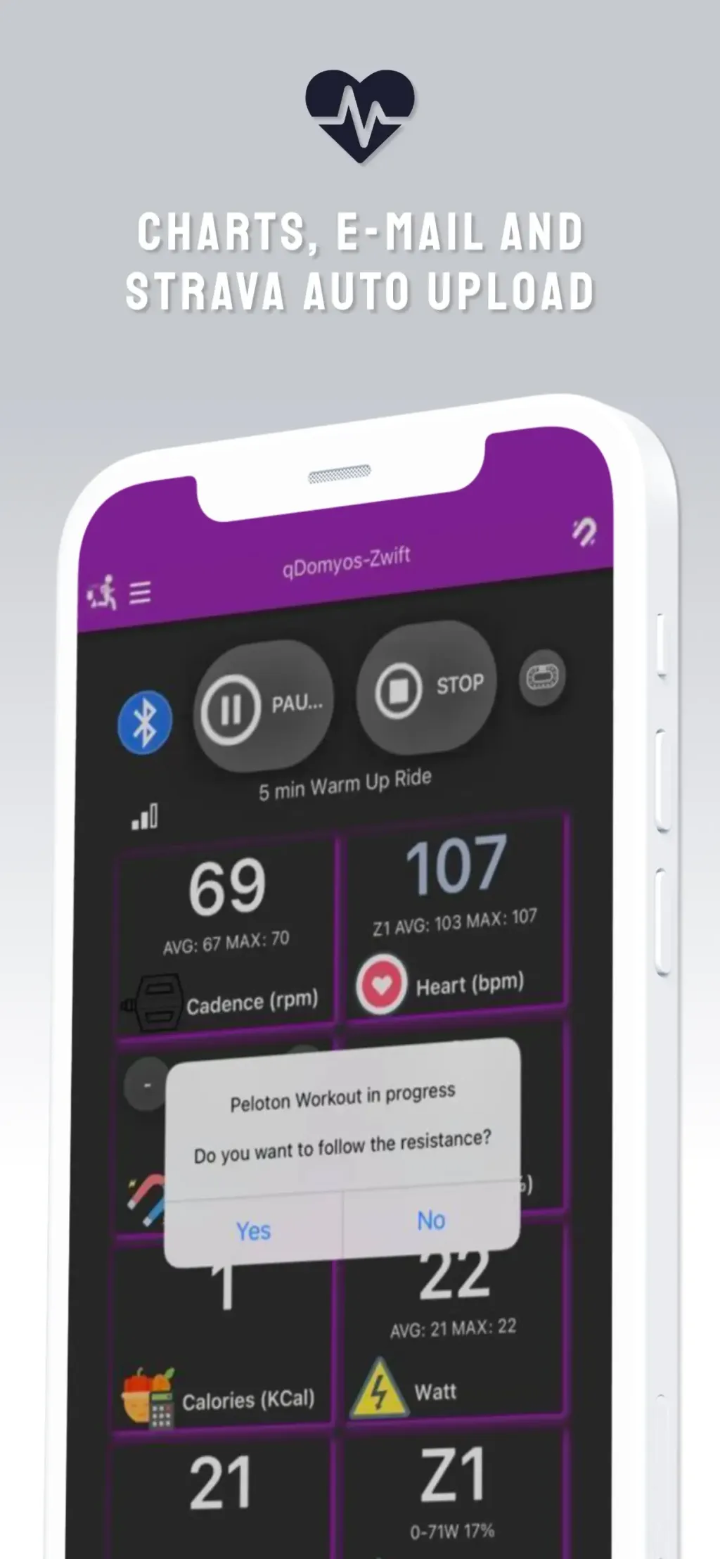 QZ - qdomyos-zwift App Store screenshot 4
