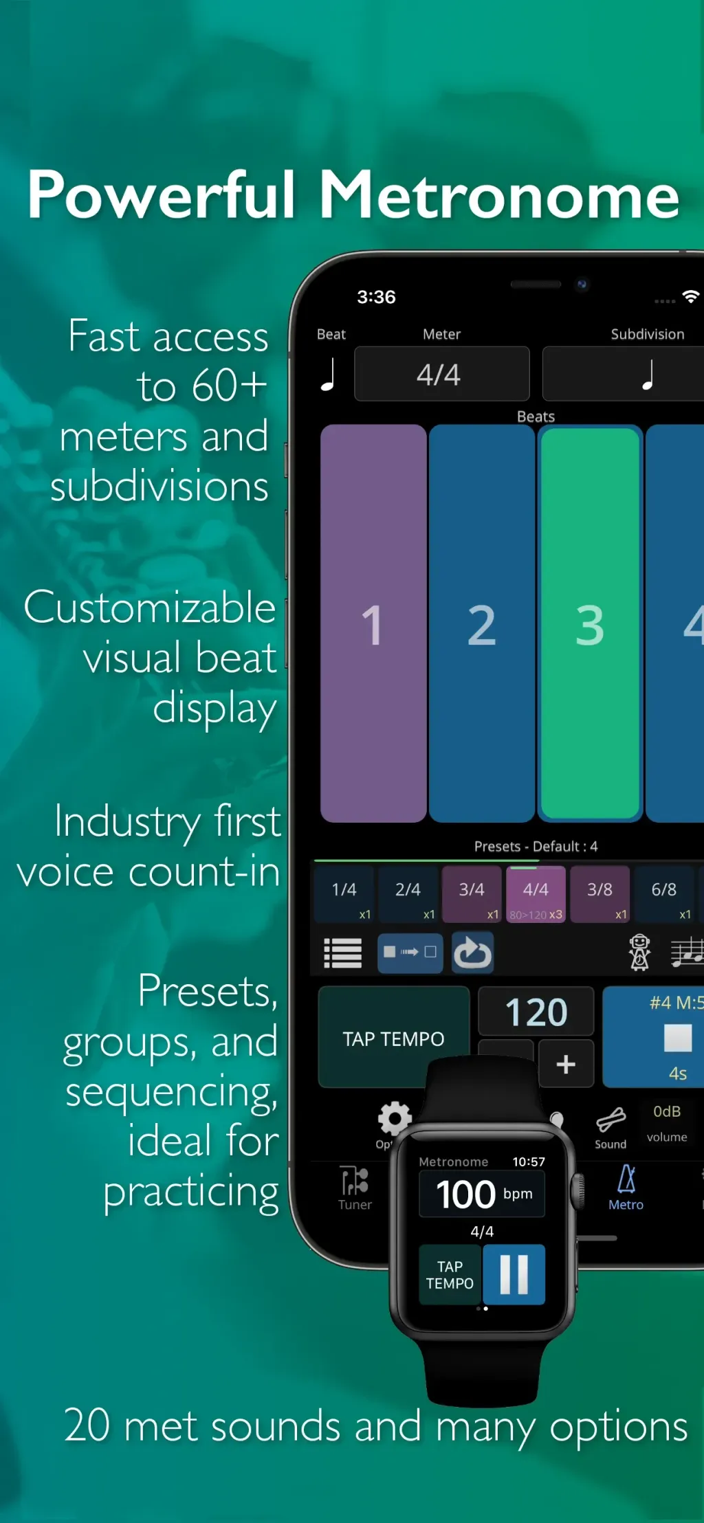 TonalEnergy Tuner & Metronome App Store screenshot 5