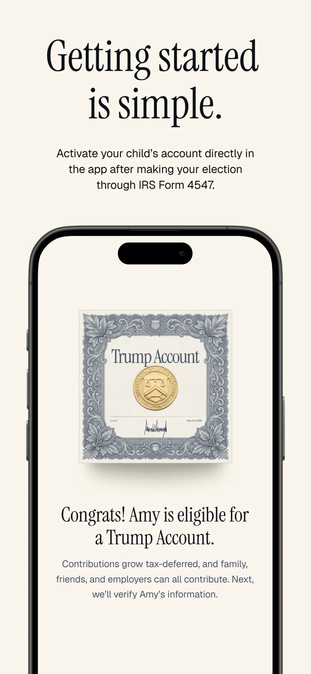 Trump Accounts: Official App App Store screenshot 4
