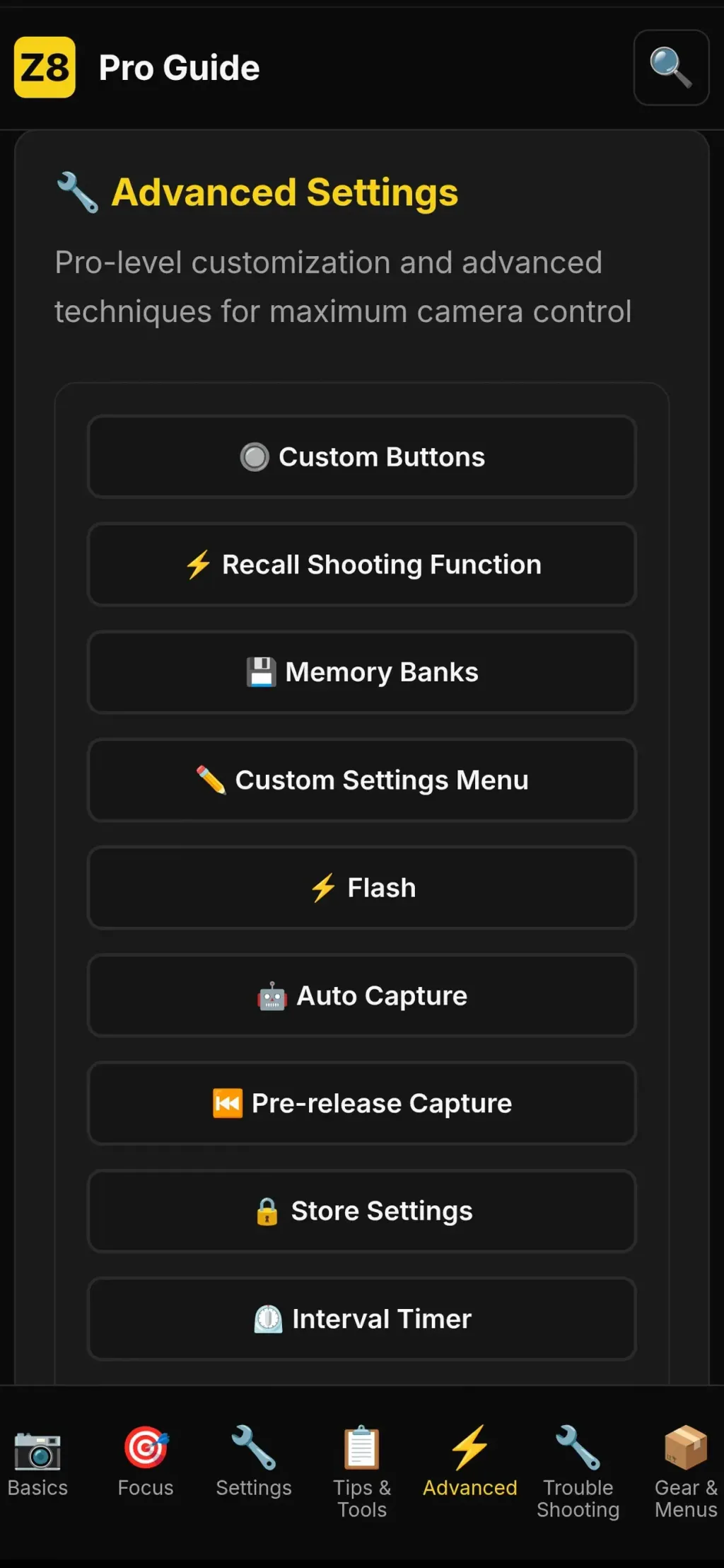 Unofficial Z8 Pro Guide App Store screenshot 4