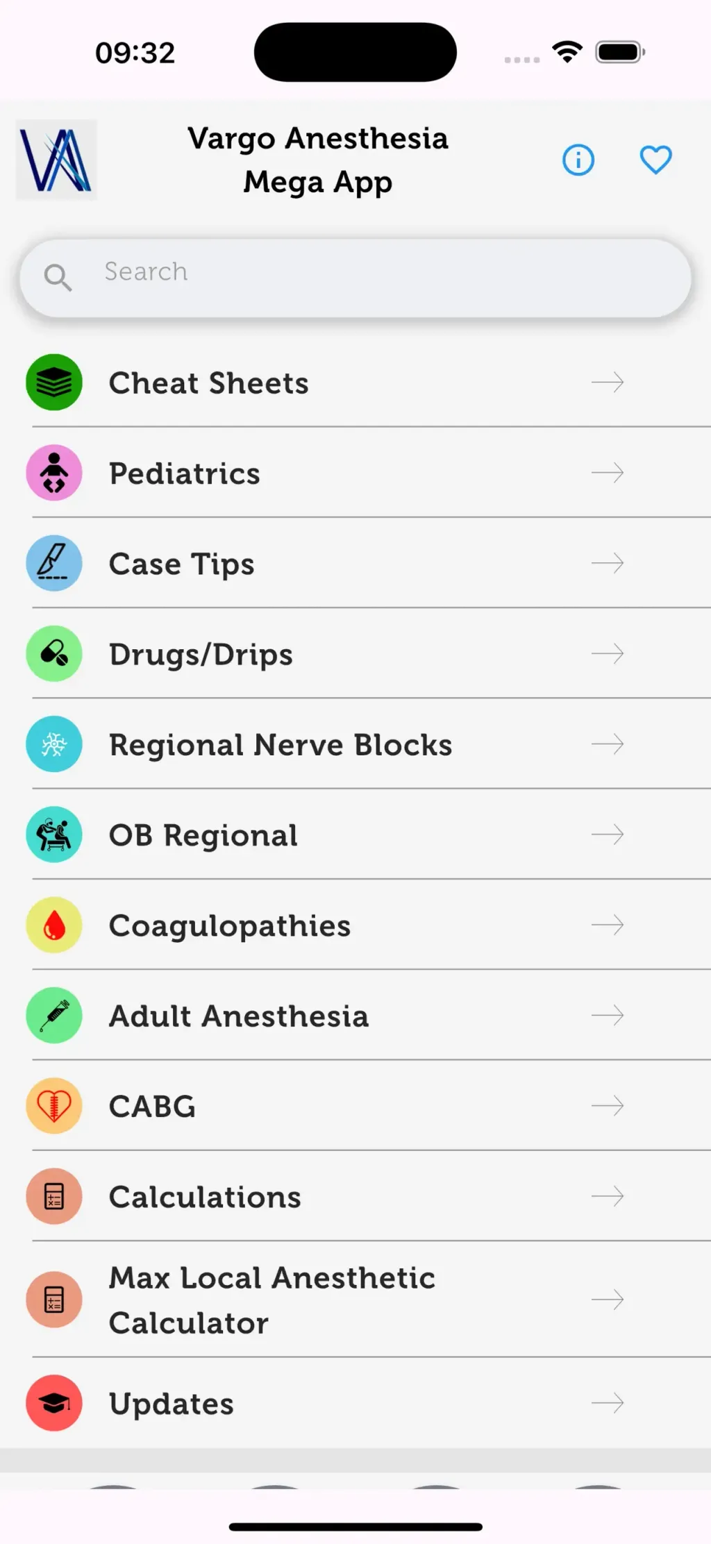 Vargo Anesthesia Mega App screenshot 1