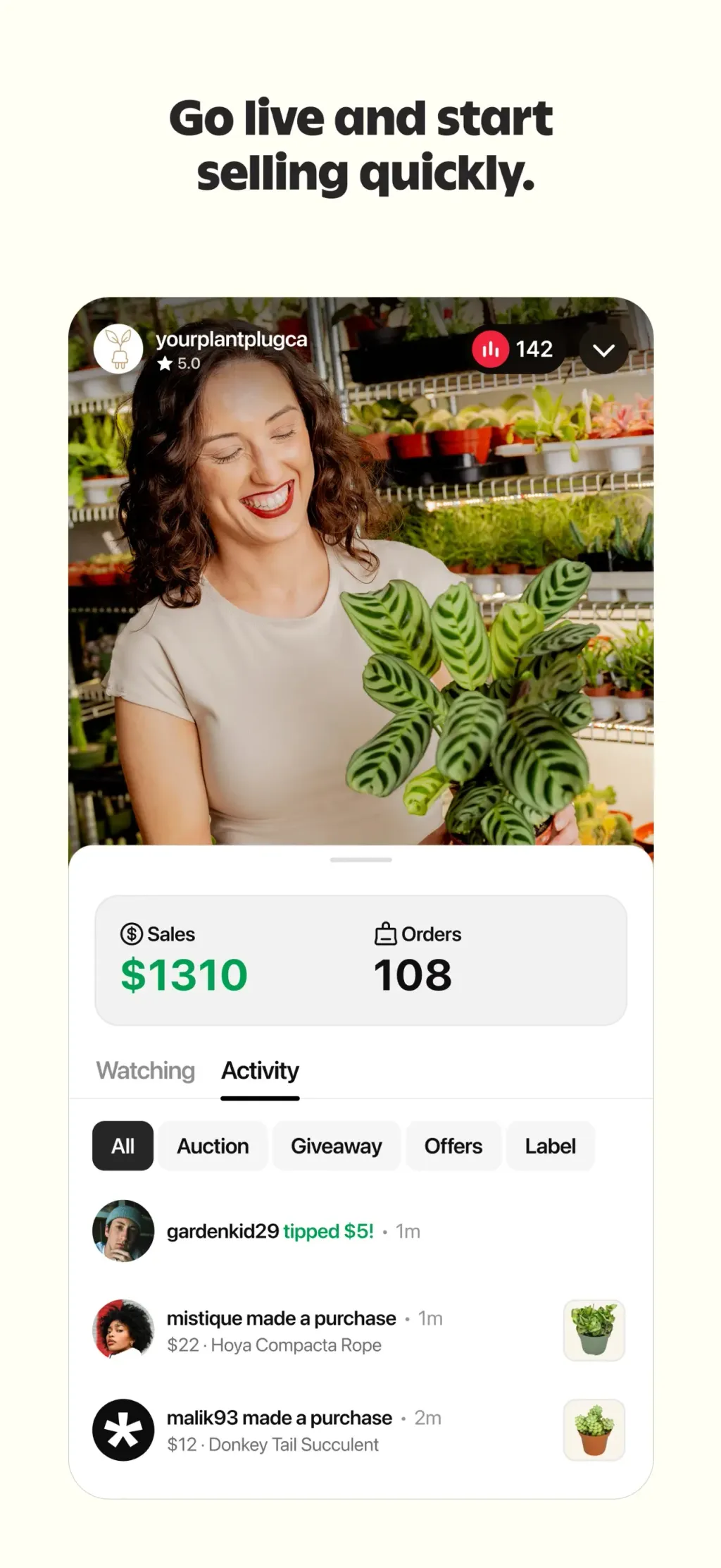 Whatnot: Shop, Sell, Connect App Store screenshot 3