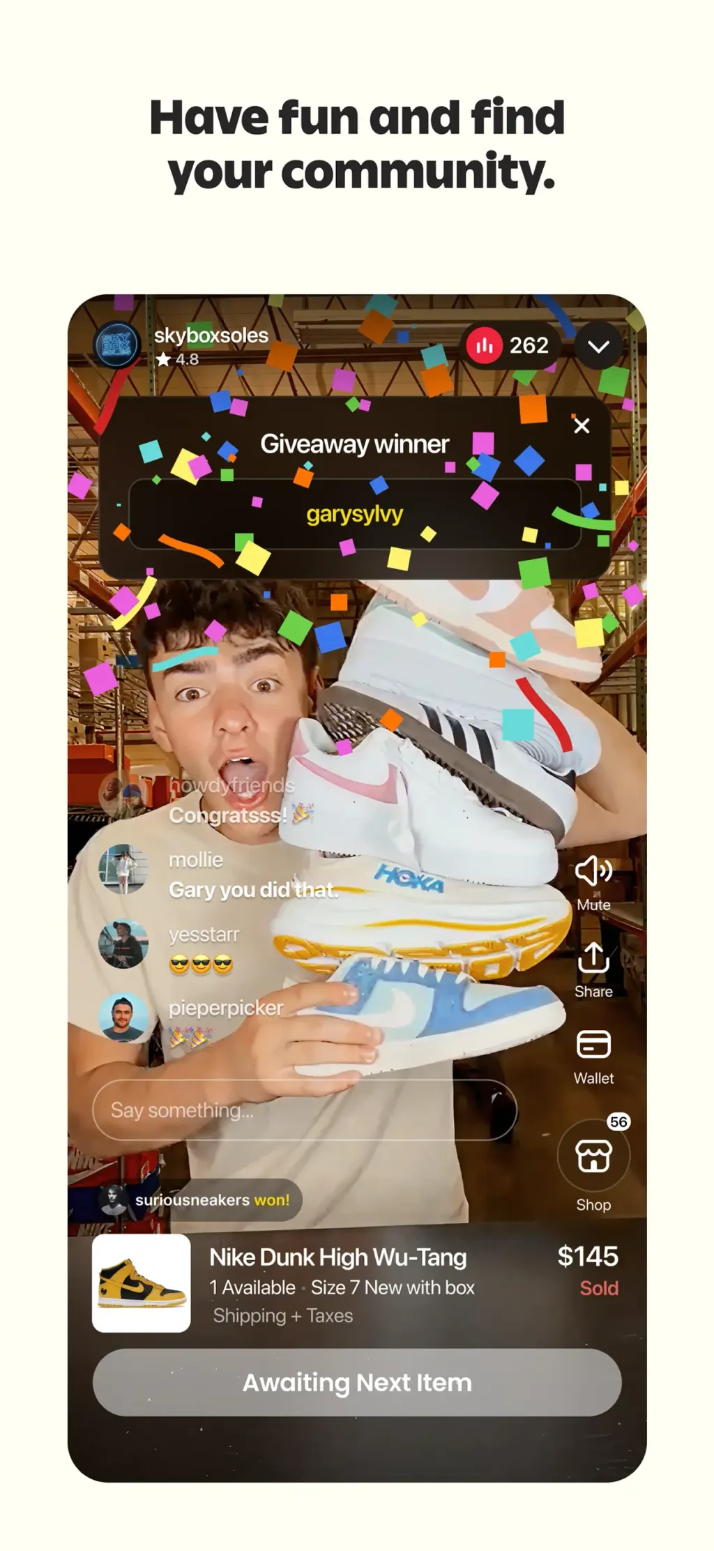 Whatnot: Shop, Sell, Connect App Store screenshot 4