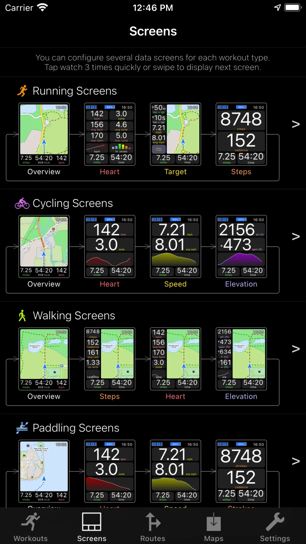 WorkOutDoors App Store screenshot 1