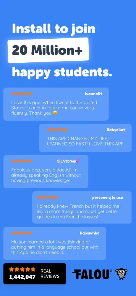 Falou - Fast language learning App Store screenshot 8