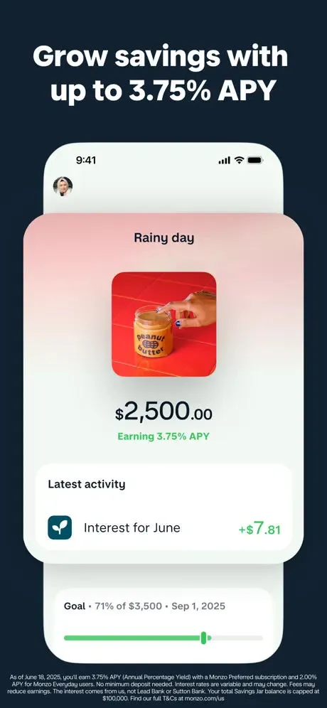 Monzo screenshot 2