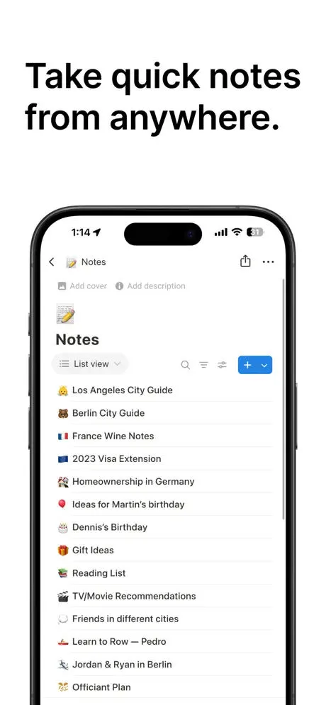 Notion: Notes, Tasks, AI screenshot 1