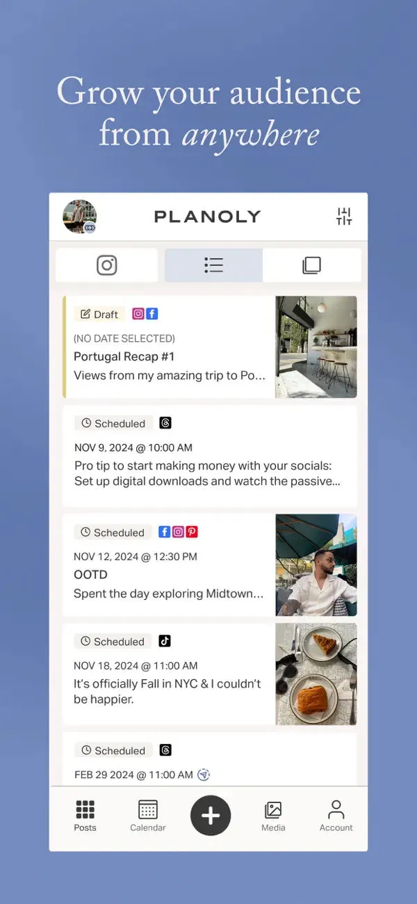 Planoly: Social Media Planner App Store screenshot 2