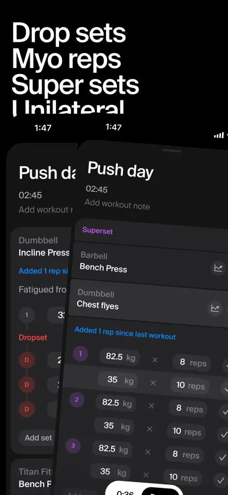PUSH Workout & Gym Tracker App Store screenshot 3