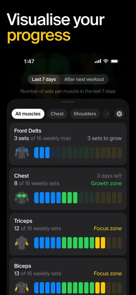 PUSH Workout & Gym Tracker App Store screenshot 4