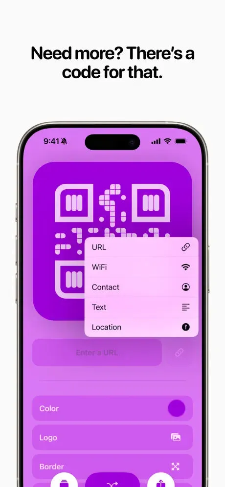 Qewie | QR Code Generator App Store screenshot 6