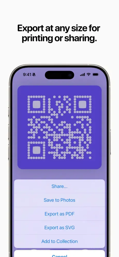 Qewie | QR Code Generator App Store screenshot 9