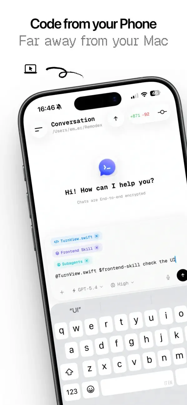 Remodex - Remote AI Coding App Store screenshot 2